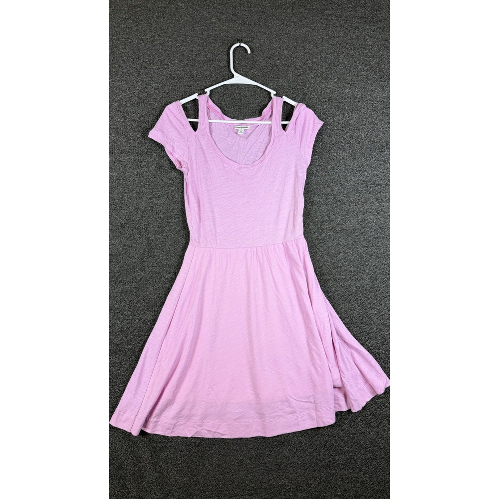 American Eagle Pink Cold Shoulder Fit & Flare Skater Mini Dress Size 2